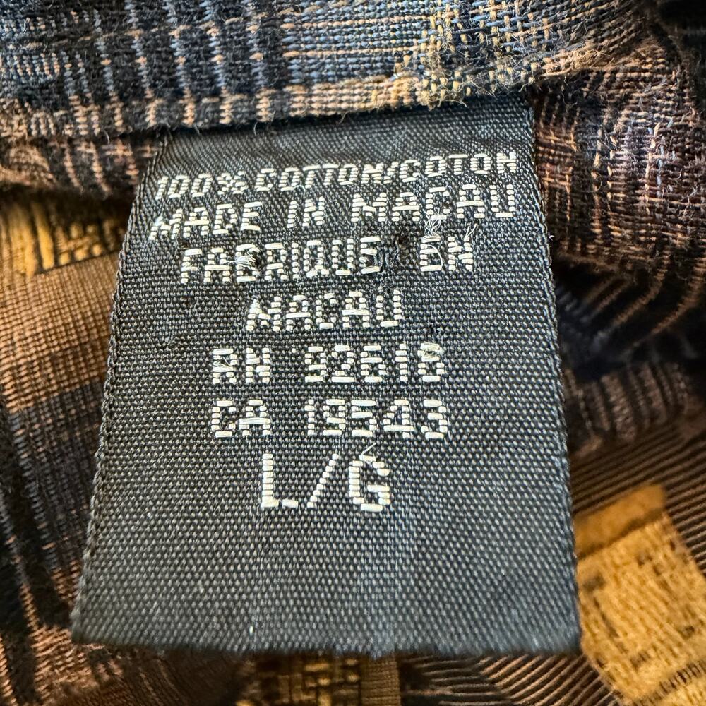 Jhane Barnes Vintage Geometric Cotton Button Up Size L - Picture 5 of 10